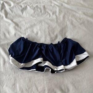 SHEIN Navy and White Bikini Top